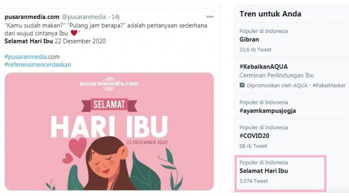 Ucapan & Doa Cinta: Selamat Hari Ibu Trending di Twitter