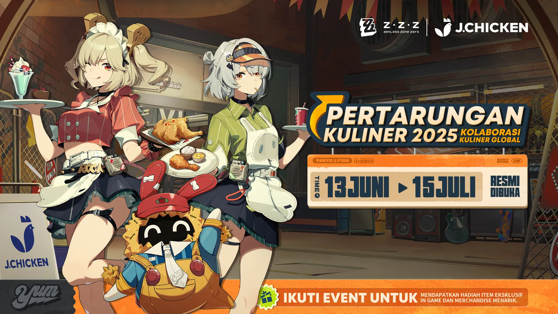 Kolaborasi Zenless Zone Zero x J. Chicken Hadir di Indonesia